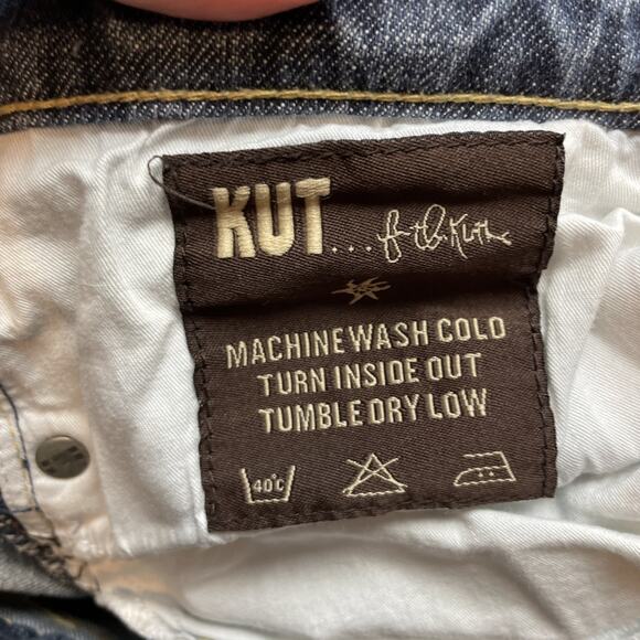 Kut From the Kloth Jeans Womens 14 Blue Distressed Bootcut Stretch KP011A3M03 - Picture 4 of 10